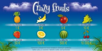 Výherné symboly Crazy Fruits