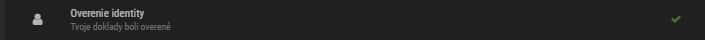 Overenie identity uspesne v Synottip kasíne