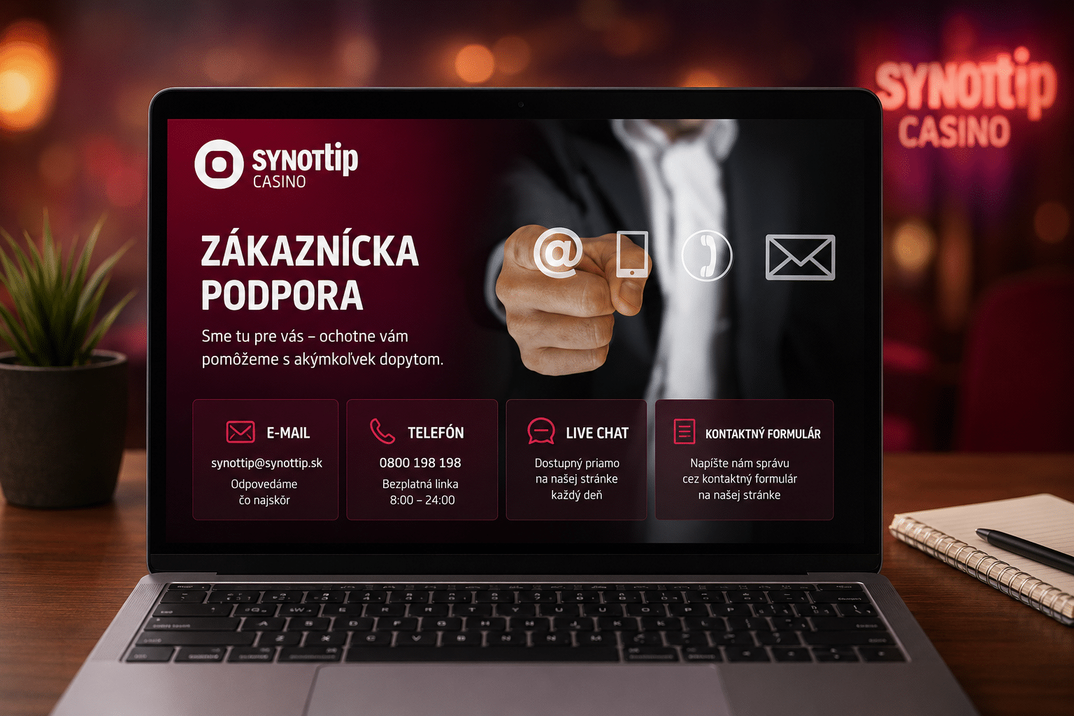 zákaznícka podpora Synottip