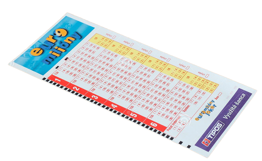 Papierový tiket lotérie Euromilióny