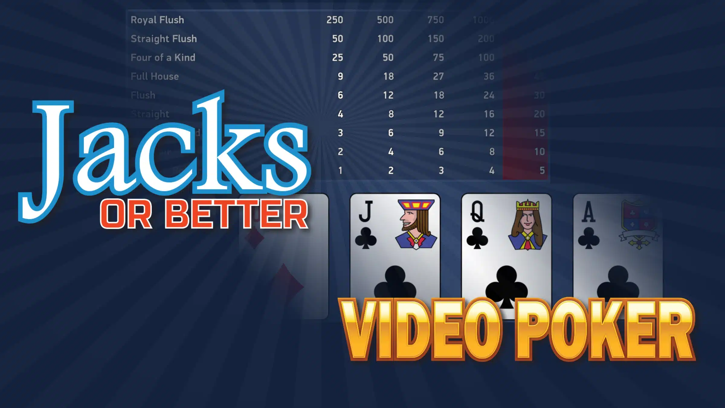 jacks or better poker video poker