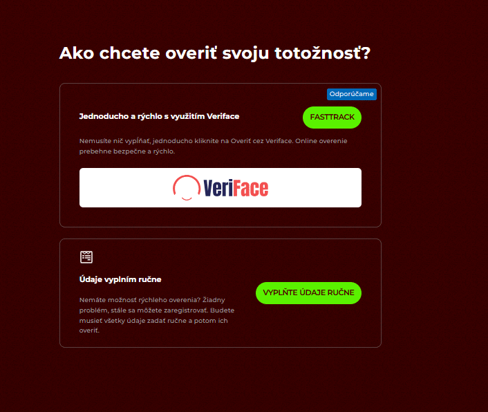 Overenie totožnosti v Eurogolde