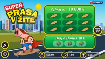 Ukázka nesetreného žrebu Super prasa v žite