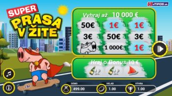 Ukázka setreného žrebu Super prasa v žite