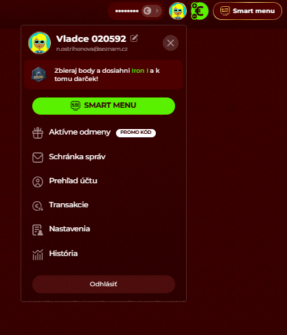 Uspesne prihlásený v Eurogolde
