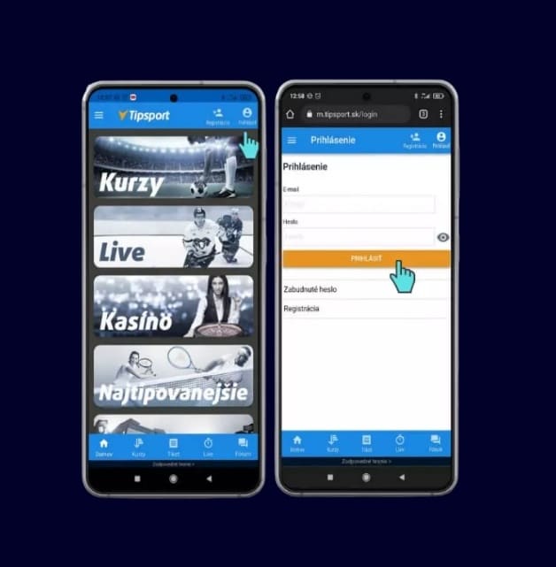 Mobilná aplikácia Tipsport - kopie