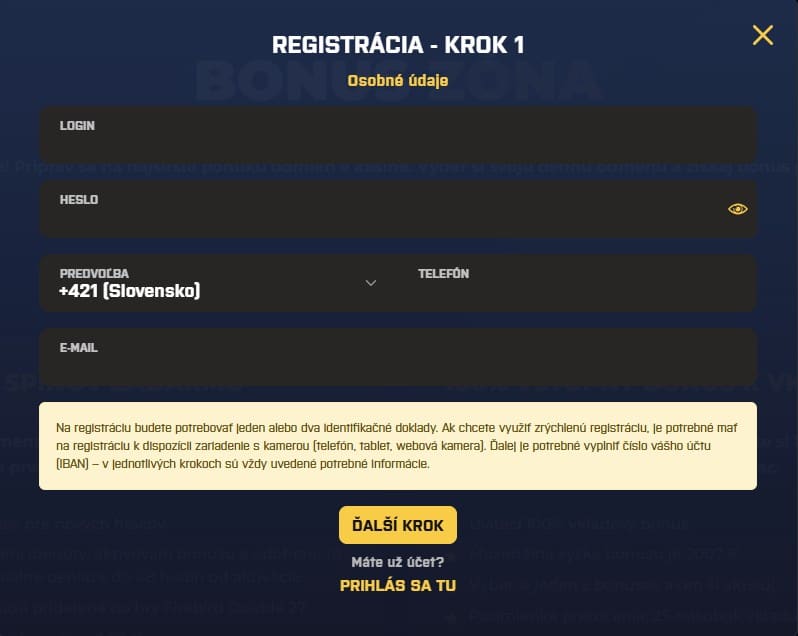 Registrácia do KajotIntacto