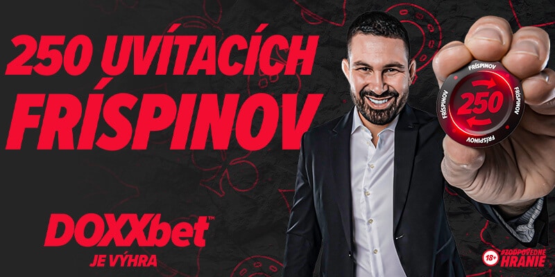 Doxxbet kasíno uvítací bonus 250 free spinov
