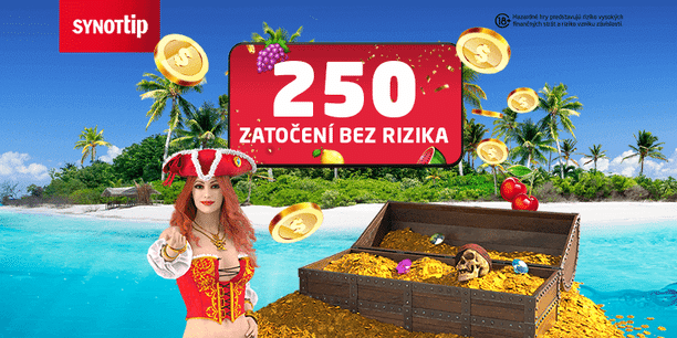 250 free spinov bez rizika v Synottip kasíne