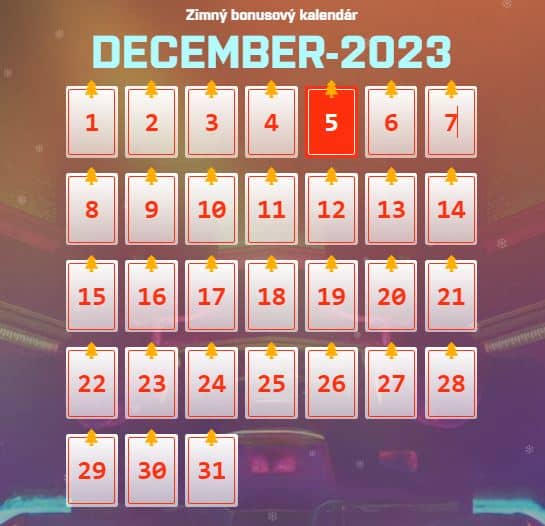 Casino adventný kalendár December 2023