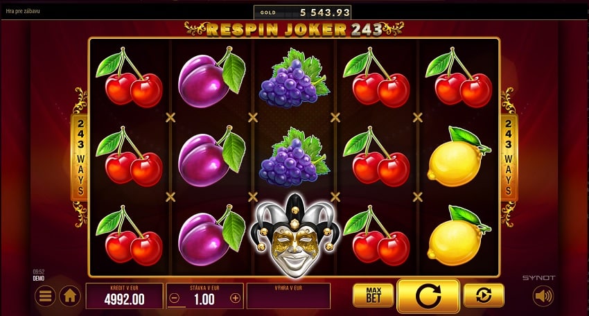 Respin Joker automat - ukážka automatu