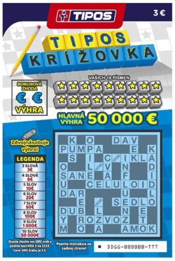 Žreb Tiposkrížovka predná strana
