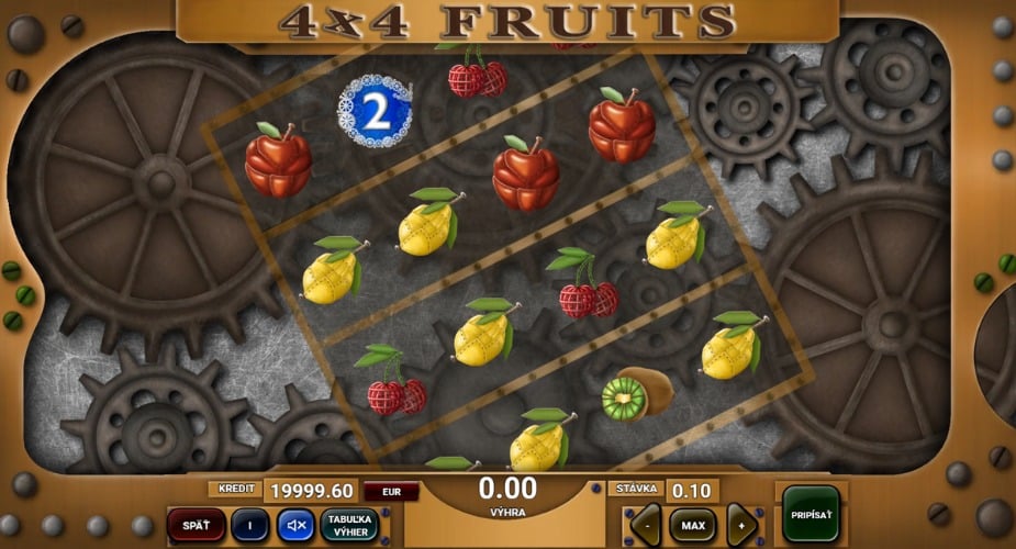 4x4 Fruits Ako hrať daný automat