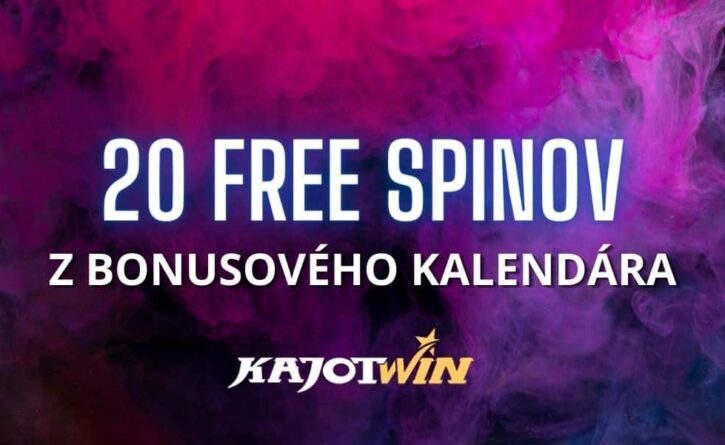 Pretoč a dostaneš 20 free spinov z kalendára