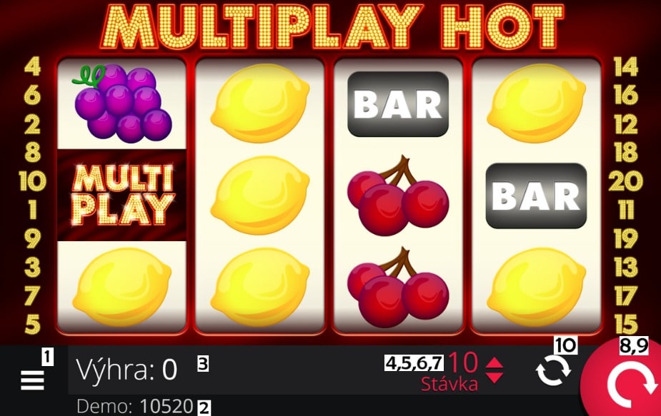 Ako hrať herný automat MultiPlay Hot