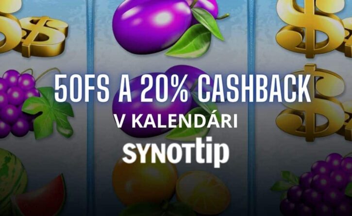 Synottip stvrtok cashback free spiny