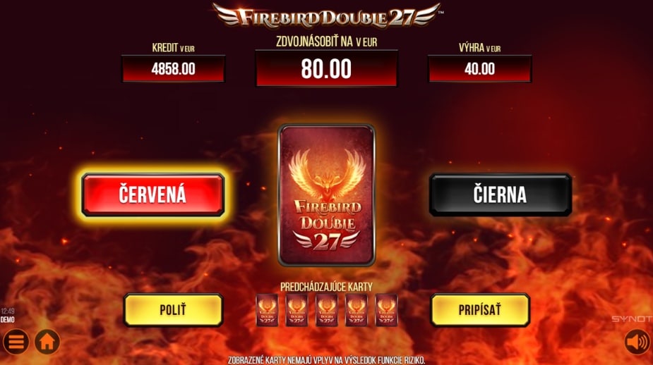 Firebird Double 27 online automat Gamble