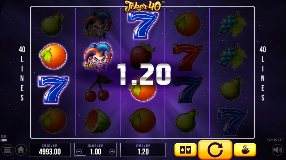 Joker 40 online automat Wild symbol