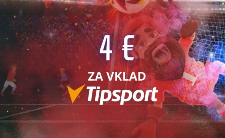 Tipsport vkladový bonus 4 eur