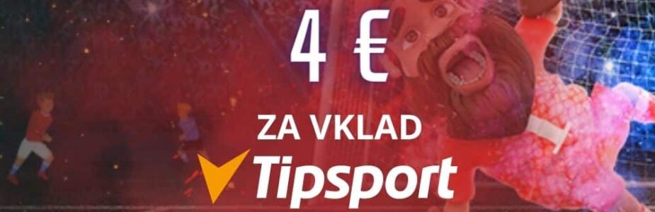 Tipsport vkladový bonus 4 eur