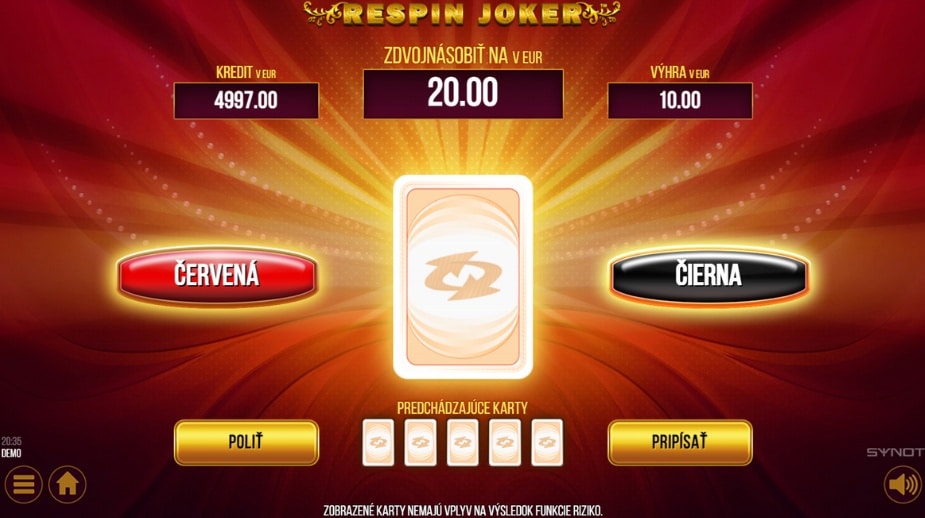 Respin Joker online automat Gamble