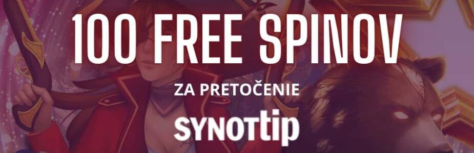 100 free spinov v SynotTip