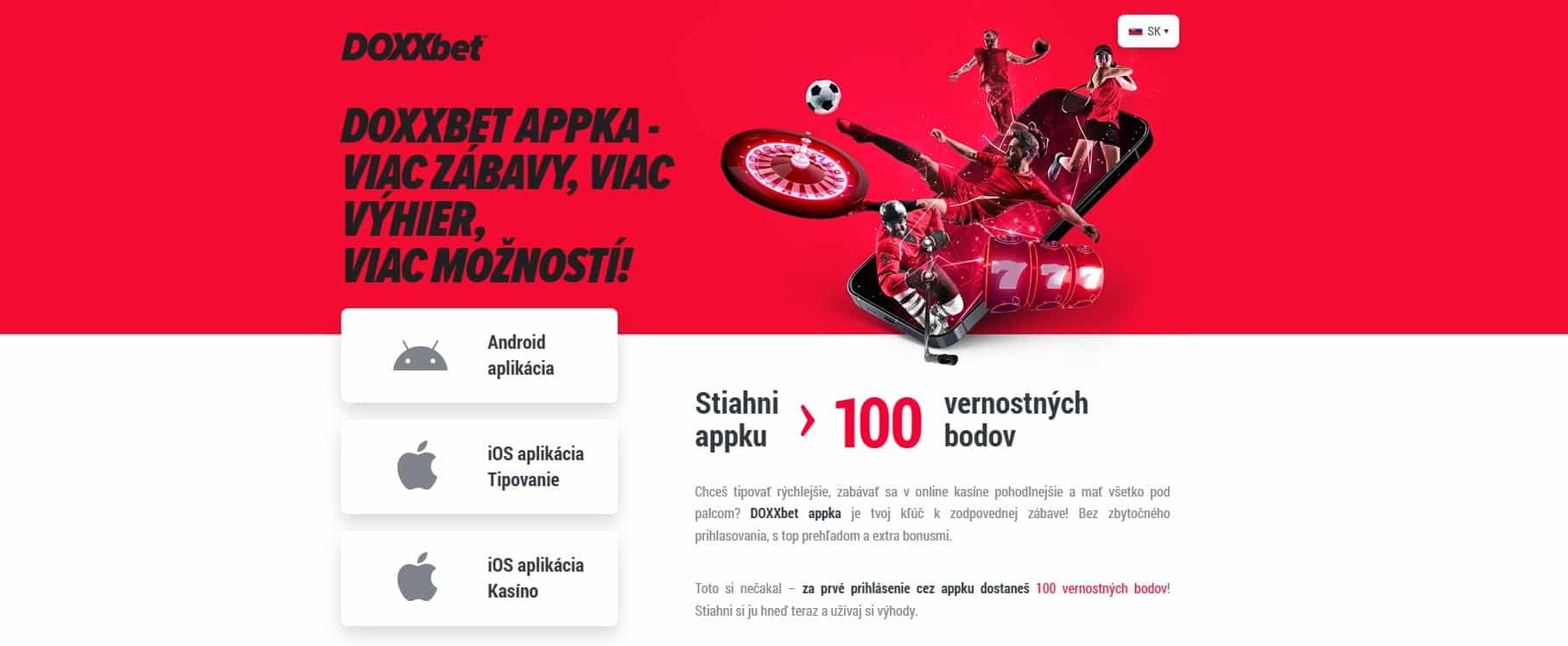 vernostný bonus 100 bodov
