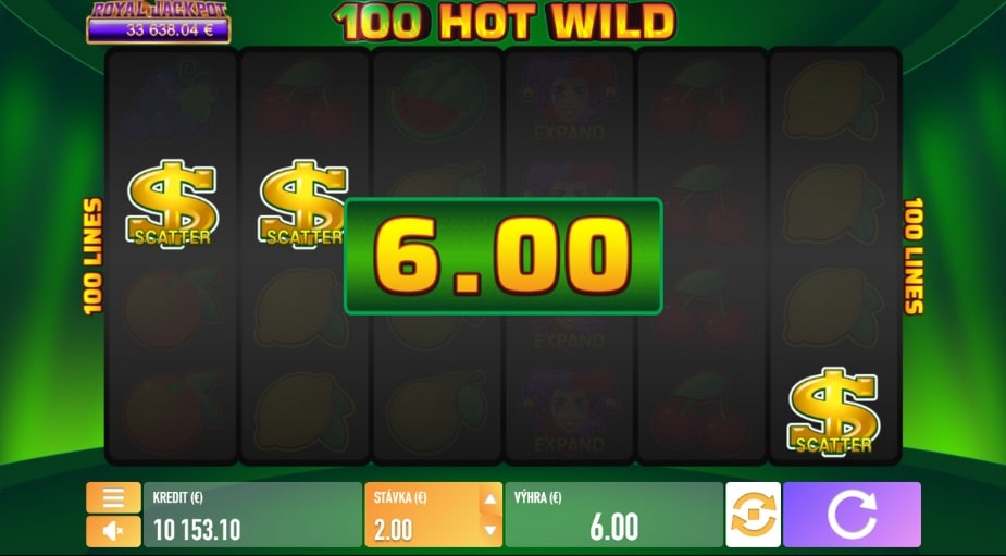 100 Hot Wild online automat Scatter Dolar