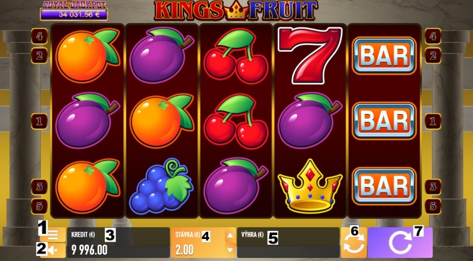 Ako hrať automat Kings Fruit