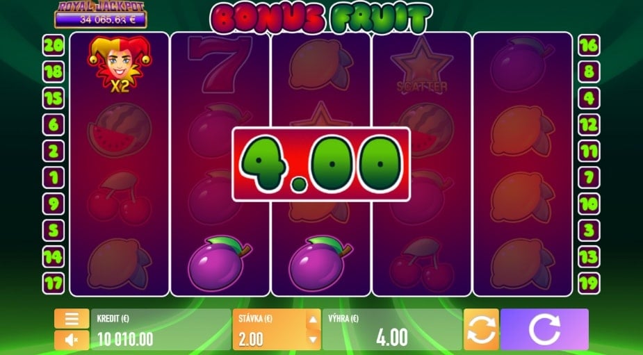 Bonus Fruit online automat Wild symbol