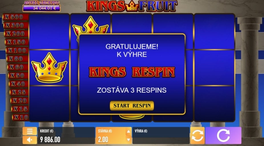 Kings Fruit online automat Mystery Win