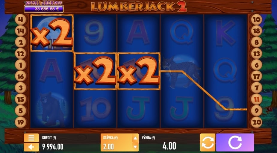 Lumberjack 2 online automat Wild symbol