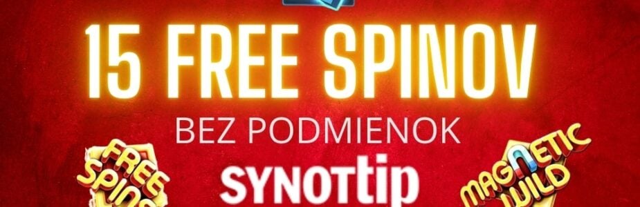 15 free spinov bez podmienok od Synottip