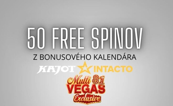 50 free spinov z bonusového kalendára Kajot Intacto