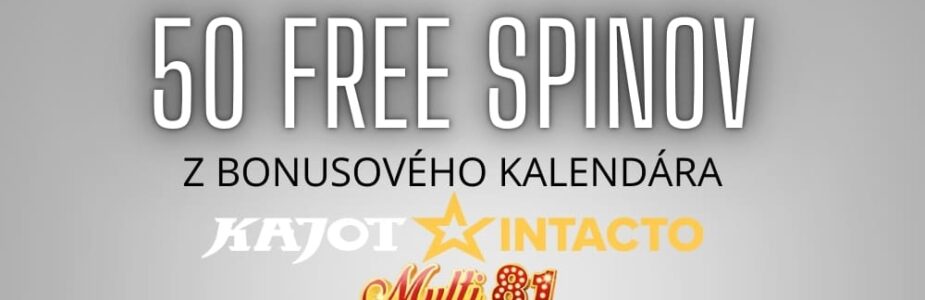 50 free spinov z bonusového kalendára Kajot Intacto