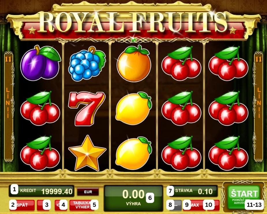Ako hrať online automat Royal Fruits