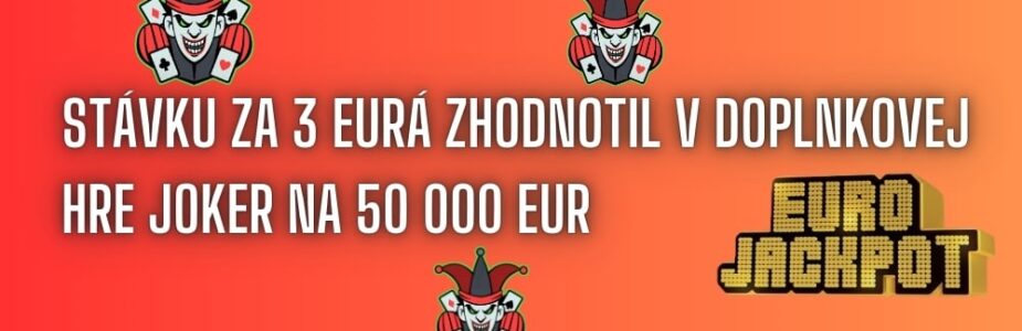 Kóšičanovi sa podarilo stávku za 3 eurá zhodnotiť na 50 000 eur