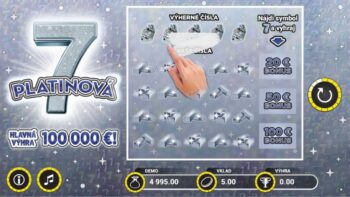 Ukážka nezotretého online žrebu Platinová 7
