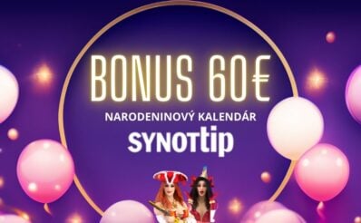 60€ bonus v SynotTip kasíne