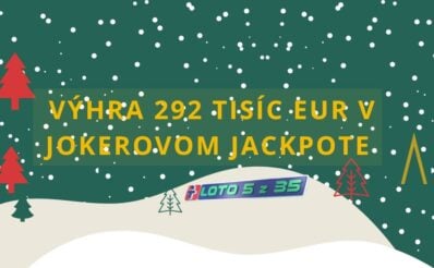 Výhra 292 tisíc eur v jokerovom jackpote