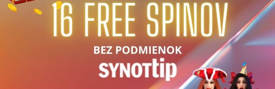 16 free spinov bez podmienok SynotTip