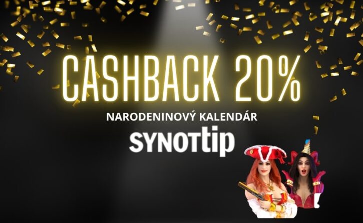 Cashback 20% v SynotTip kasíne