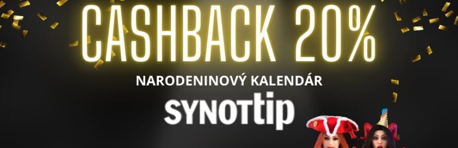 Cashback 20% v SynotTip kasíne