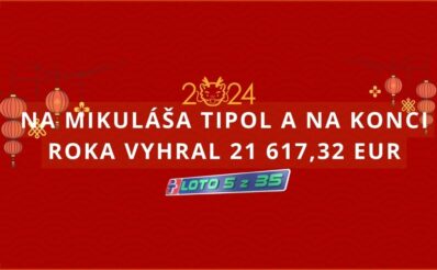 Na Mikuláša tipol a na konci roka vyhral vyše 21 000 eur