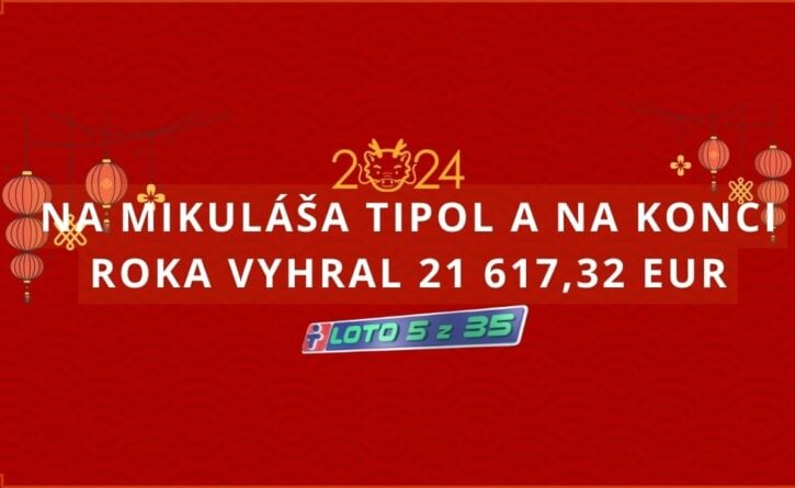 Na Mikuláša tipol a na konci roka vyhral vyše 21 000 eur