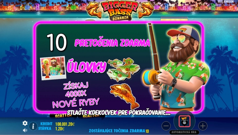 Bigger Bass Bonanza online automat Freespiny