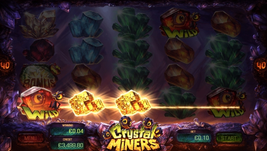 Crystal Miners online automat Wild symbol