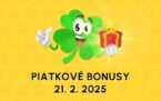 Free spiny a bonusy dnes PIATOK 21. 2. 2025 ▶️ 814 FS