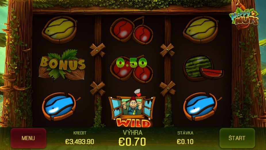 Happy Nuts online automat Wild symbol