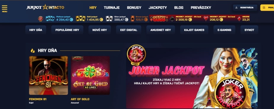 Kajot intacto rozhranie